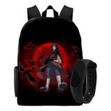 Mochila Escolar Intantil Naruto Utachi Aulas + Relogio