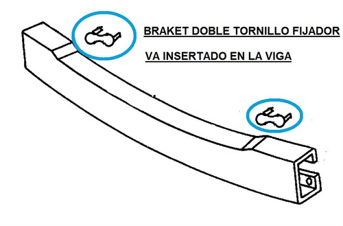 Base Soporte Interna De Viga De Impacto Delantera Neon 95/99 Foto 4