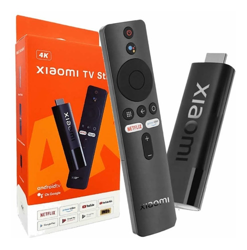 Xiaomi Mi Tv Stick De Voz 4k 8gb Negro Android 2gb Ram