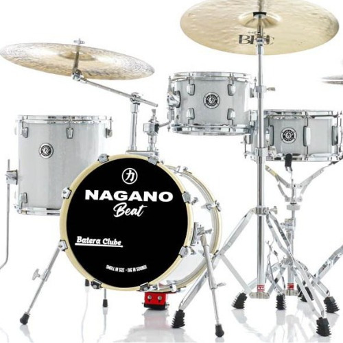 Bateria Nagano Beat Silver Sparkle 16',10',13',12' Completa