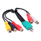Cable Adaptador 3.5mm /2.5 Mm A 5 Rca Audio Y Video 