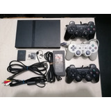 Playstation 2 Slim+fmcboot+cables+controles+microsd