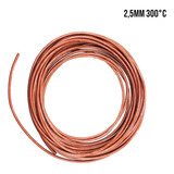 Cabo Fio Silicone 300°c 2,5mm Para Estufa 5 Metros Eletrico