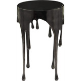 Mesa De Centro Decorativa De Goteo De Aluminio Negro