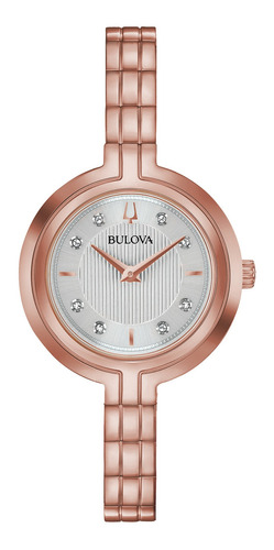 Reloj Para Mujer Bulova Rhapsody En Oro Rosa Con Detalles