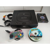 Sega Saturn (tectoy) + Cartucho De Desbloq. -  Completo E Bem Conservado 