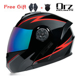 Casco Abatible Para Moto Hro Negro Mate