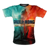 Playera Niños King Kong  Vs Godzilla Moda Full Print Mod2