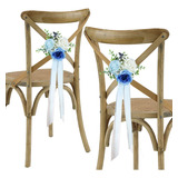 Rinlong 6 Lazos Para Decoración De Pasillo De Boda, Silla .