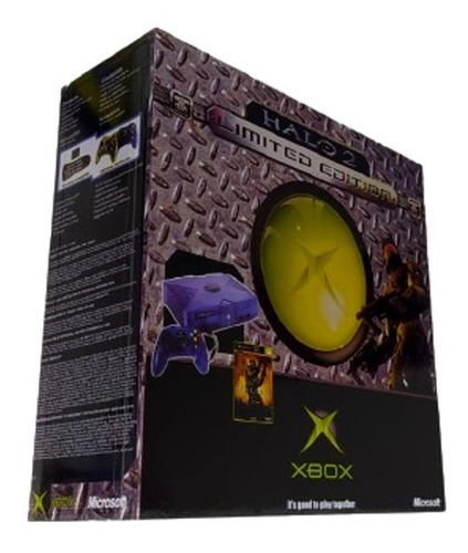 Caixa Vazia De Madeira Mdf Xbox Clássico Halo Azul