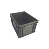 Cajon Caja Plastica Base Perforado Apilable 40x30x22 Negro