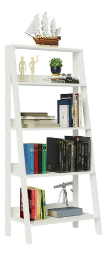 Mueble Biblioteca Librero Madesa Con 4 Niveles Color Blanco