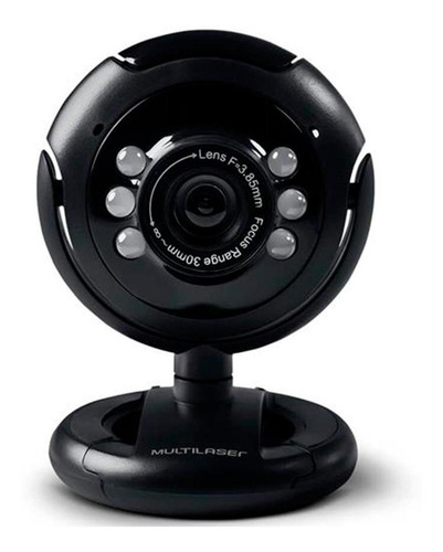 Webcam 16mp Night Vision Com Microfone Usb Wc045 Multilaser