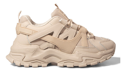 Zapatillas 47 Street Hilt Beige Mujer