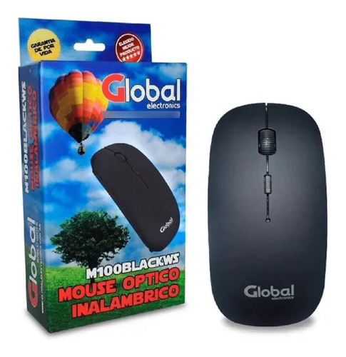 Mouse Optico Inalambrico M100 4d 1600dpi Color Negro Scroll