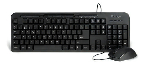 Kit De Teclado Y Mouse Vorago Km-107 Color Negro, Alámb /vc Color Del Mouse Negro Color Del Teclado Negro