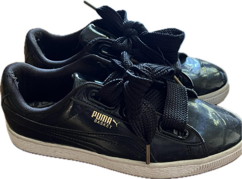 Zapatillas Puma Basket Heart Negras, Excelente Estado