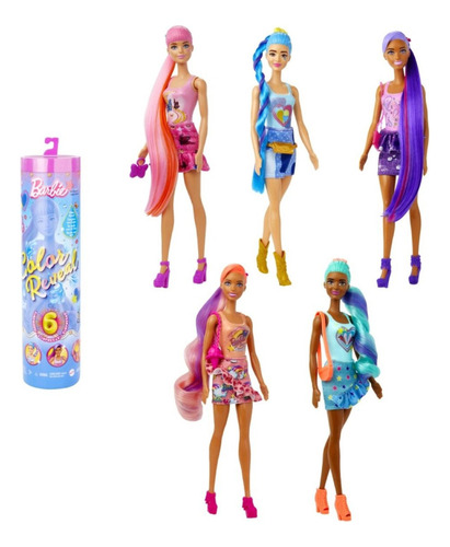 Boneca Barbie Color Reveal Looks De Mezclilla - Mattel Hnx04