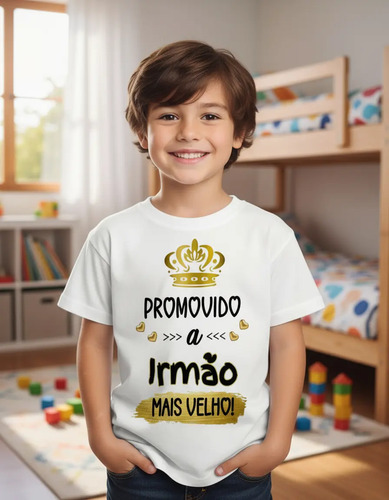 Camiseta Infantil Masculino Promovido A Irmão Mais Velho | MercadoLivre