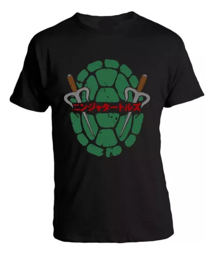 Remera Tortugas Ninga - Negra - Unisex - Vintage Retro Moda