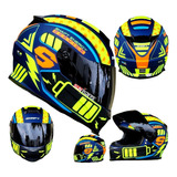 Casco Moto Biker Shaft Neon Amarillo Energy Mica Humo Dot