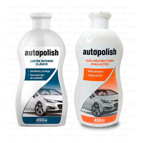 Autopolish Clasico Quita Rayones + Cera Protectora X 450 Ml