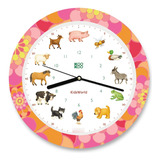 Kookoo Kids World Sunny Flower - Reloj De Pared Para Niños.