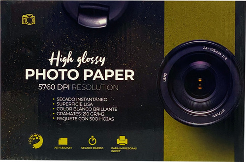 Papel Fotografico 500 Hojas A5 Glossy 210g Colormake
