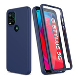 Funda Moto G Stylus 5g Carcasa Completa Tactil - Azul Marino