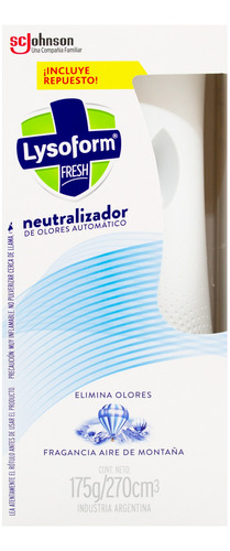 Lysoform Fresh Aparato Neutralizador Olores Con Repuesto 3c