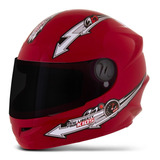 Capacete Fechado Pro Tork Liberty Four Kids Viseira Fumê Cor Vermelho Tamanho Do Capacete 54