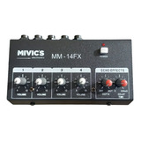 Mini Mezclador Analogico Marca Mivic's 4 Canales Mm-14fx