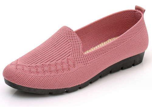 Mocasines De Verano Informales De Tela Trenzada P/mujer