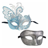Xvevina Par De Máscaras Venecianas Mardi Gras Para Disfraz D