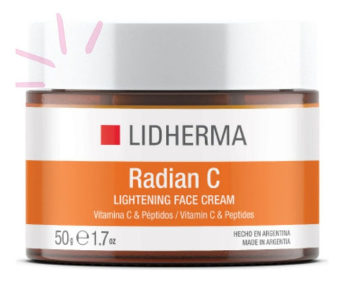 Crema Lightening Face Cream Lidherma Radian C Día Noche Para Piel Mixta Normal Seca De 50g 18 Mas Años