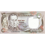 Colombia 2000 Pesos  17 De Diciembre 1994