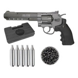 Revólver Airguns Co2 Gamo 6 776 Full Metal 8 Tiros 4,5 + Kit