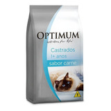 Ração Optimum Gatos Adultos Castrados Carne 10,1kg S/corante