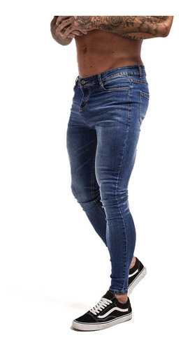 Calça Masculina Jeans Skinny Premium Lisa Stretch Lycra