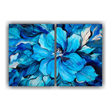 80x50cm Set 2 Canvas Dibujo Barato Turquoise Colors Flores