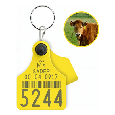 Llavero Vaquero Arete De Vaca Para Ganado Original | MercadoLibre