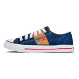 Zapatilla Baja 182 Denim Indigo Lavado Con Badana John Foos