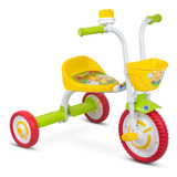 Triciclo Infantil Nathor Kids 4 Menina Menino Verde Amarelo