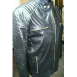 Campera De Cuero Hombre,modelo Motokera