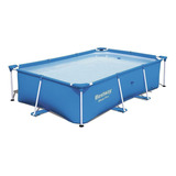 Piscina Estrutural Retangular Bestway 56402 Com Capacidade De 1800 Litros De 2.39m De Comprimento X 1.5m De Largura  Azul