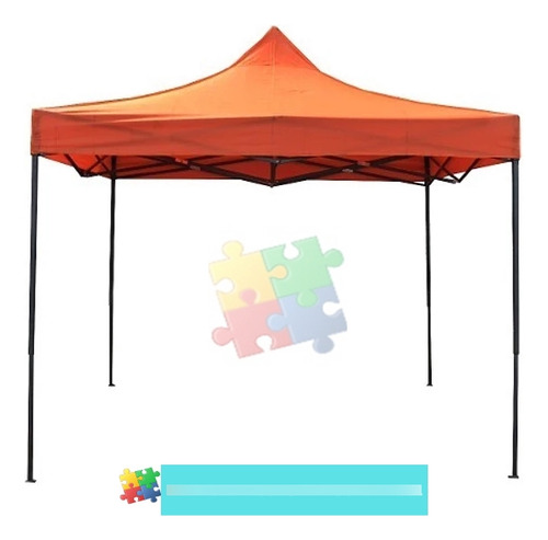 Toldo Metalico De  3x3 Color Naranja