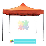 Toldo Metalico De  3x3 Color Naranja