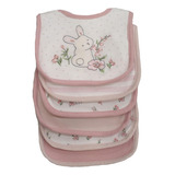 Babero Impermeable Little Me 6pz Peach Bunny