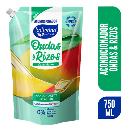 Ballerina Acondicionador Onda Y Rizos Dp 750 Ml