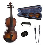 Violin Electrico De Ebano Talla 4/4 Color Marrone Cecilio